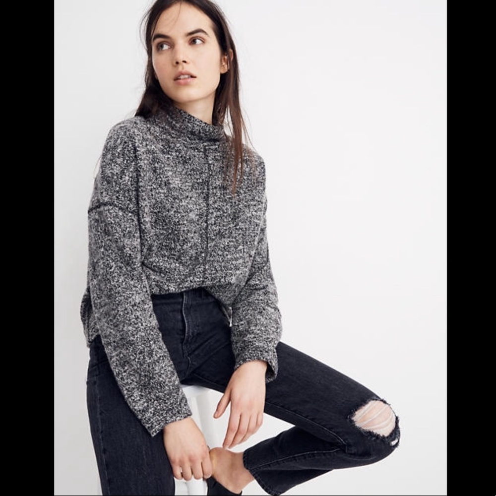 Madewell Marled Mockneck Top